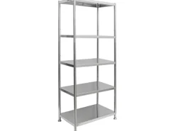 shelfr Schwerlast Edelstahl Regal mit 5 Ebenen 61 x 36 x 145 cm bis 60kg