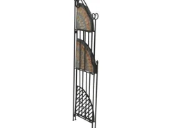 Siena Garden Eckregal Prato Eisen 63 cm x 29 cm x 142 cm Schwarz Mosaik