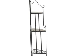 Siena Garden Eckregal Prato Eisen 63 cm x 29 cm x 142 cm Schwarz Mosaik