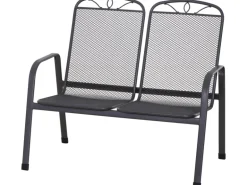Siena Garden Elda 2er Bank Matt-Anthrazit 95 x 66 x 108 cm