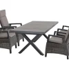 Siena Garden Gartenmöbelset Corido 5-teilig 4 x Move Sessel 1 x Ausziehtisch