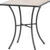 Siena Garden Gartentisch Prato Rechteckig Schwarz 64 cm x 64 cm