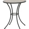 Siena Garden Gartentisch Prato Rund Schwarz Ø 60 cm