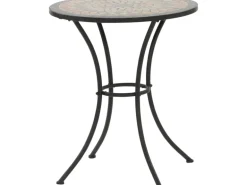 Siena Garden Gartentisch Prato Rund Schwarz Ø 60 cm