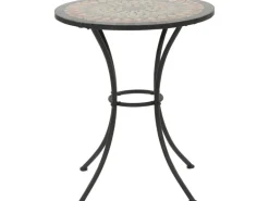 Siena Garden Gartentisch Prato Rund Schwarz Ø 60 cm
