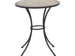 Siena Garden Gartentisch Prato Rund Schwarz Ø 60 cm