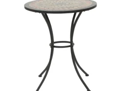 Siena Garden Gartentisch Prato Rund Schwarz Ø 60 cm