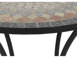 Siena Garden Gartentisch Prato Rund Schwarz Ø 60 cm