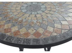 Siena Garden Gartentisch Prato Rund Schwarz Ø 60 cm