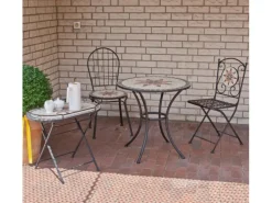 Siena Garden Klappsessel Stella Eisen 37 cm x 36 cm x 90 cm Schwarz Mosaik