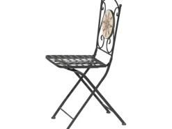 Siena Garden Klappsessel Stella Eisen 37 cm x 36 cm x 90 cm Schwarz Mosaik