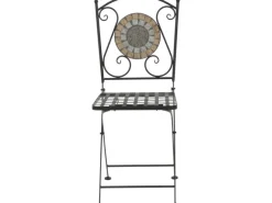Siena Garden Klappsessel Prato Eisen 37 cm x 36 cm x 90 cm Schwarz Mosaik