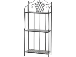 Siena Garden Regal Como 63 cm x 29 cm x 142 cm Grau Mosaik