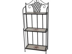 Siena Garden Regal Stella 63 cm x 29 cm x 142 cm Bunt Mosaik