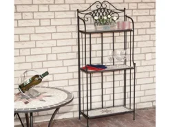 Siena Garden Regal Stella 63 cm x 29 cm x 142 cm Bunt Mosaik