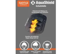 Siena Garden Schutzhülle Sitzgruppe AquaShield Hellgrau 160 cm x 150 cm x 85 cm