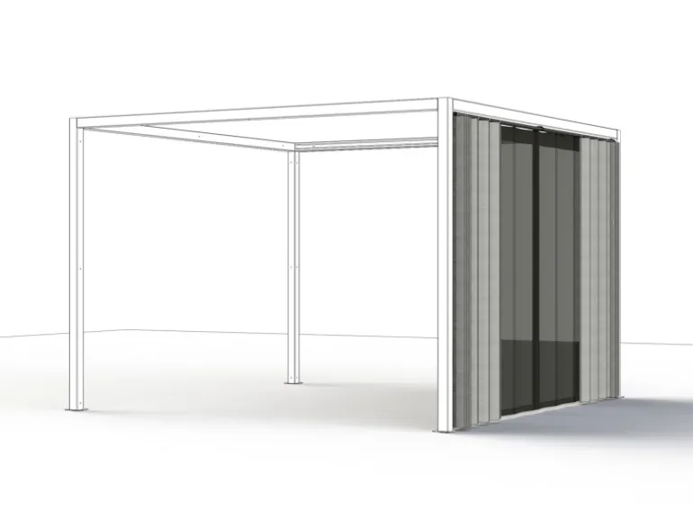 Siena Garden Seitenteile für Schattenmanufaktur Silber-Grau 300 cm x 210 cm