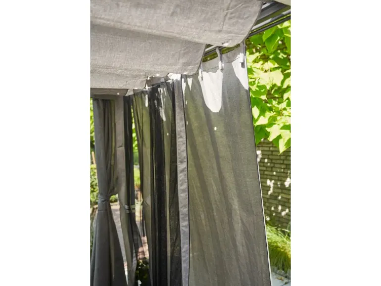Siena Garden Seitenteile für Schattenmanufaktur Silber-Grau 300 cm x 210 cm