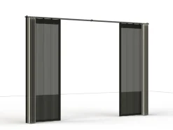 Siena Garden Seitenteile für Schattenmanufaktur Silber-Grau 300 cm x 210 cm