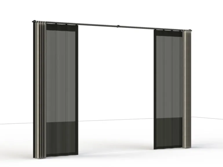 Siena Garden Seitenteile für Schattenmanufaktur Silber-Grau 300 cm x 210 cm