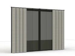 Siena Garden Seitenteile für Schattenmanufaktur Silber-Grau 300 cm x 210 cm