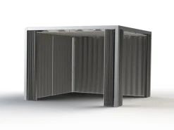 Siena Garden Seitenteile für Schattenmanufaktur Silber-Grau 300 cm x 210 cm