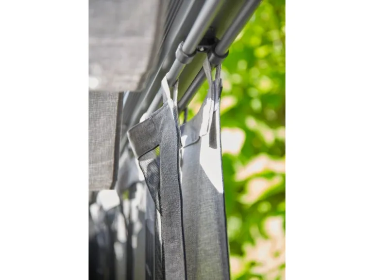 Siena Garden Seitenteile für Schattenmanufaktur Silber-Grau 300 cm x 210 cm