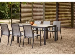 Siena Garden Stapelsessel Velia Alu 56 cm x 66 cm x 89 cm Anthrazit