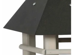 Siena Garden Vogelhaus Kiefer Hellgrau und Anthrazit 29 cm x 33 cm x 35 cm FSC®