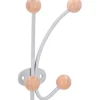 Siro Garderobenhaken 1292 Metall Silbergrau Ahorn