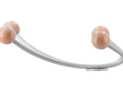 Siro Garderobenhaken 1292 Metall Silbergrau Ahorn