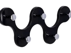 Siro Hakenleiste 01047 Kunststoff Schwarz Chrom Länge 248 mm 5 Haken