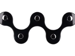 Siro Hakenleiste 01047 Kunststoff Schwarz Chrom Länge 248 mm 5 Haken