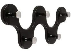 Siro Hakenleiste 01047 Kunststoff Schwarz Chrom Länge 248 mm 5 Haken