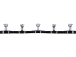 Siro Hakenleiste 01047 Kunststoff Schwarz Chrom Länge 248 mm 5 Haken
