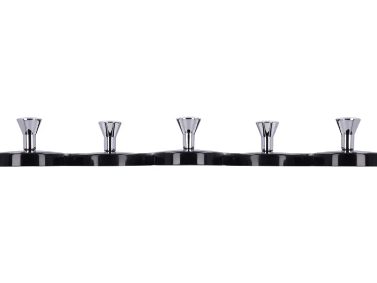 Siro Hakenleiste 01047 Kunststoff Schwarz Chrom Länge 248 mm 5 Haken