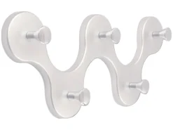 Siro Hakenleiste 01047 Kunststoff Metalleffekt Aluminium Chrom Länge 248 mm