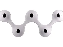 Siro Hakenleiste 01047 Kunststoff Metalleffekt Aluminium Chrom Länge 248 mm