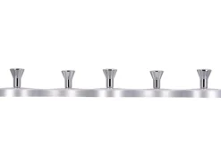 Siro Hakenleiste 01047 Kunststoff Metalleffekt Aluminium Chrom Länge 248 mm