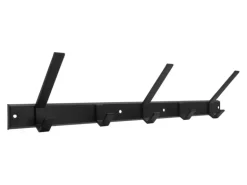 Siro Hakenleiste 1674 Metall Uni Schwarz Matt Länge 553 mm 5 Haken