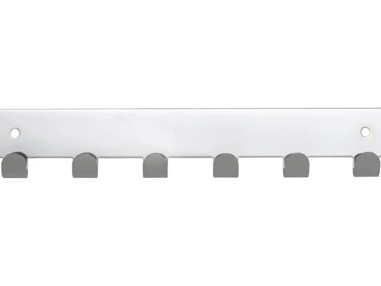 Siro Hakenleiste 1603 Metall Chrom Glänzend Länge 240 mm 6 Haken