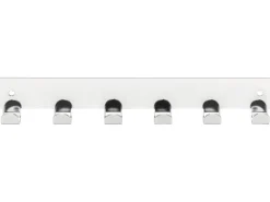 Siro Hakenleiste 1603 Metall Chrom Glänzend Länge 240 mm 6 Haken