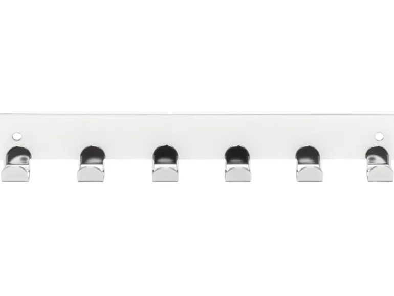 Siro Hakenleiste 1603 Metall Chrom Glänzend Länge 240 mm 6 Haken