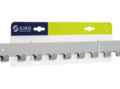 Siro Hakenleiste 1603 Metall Chrom Glänzend Länge 366 mm 9 Haken