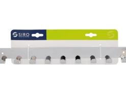 Siro Hakenleiste 1603 Metall Chrom Glänzend Länge 366 mm 9 Haken
