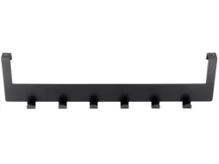 Siro Türgarderobe 1977 Metall Uni Schwarz Matt Länge 375 mm 6 Haken