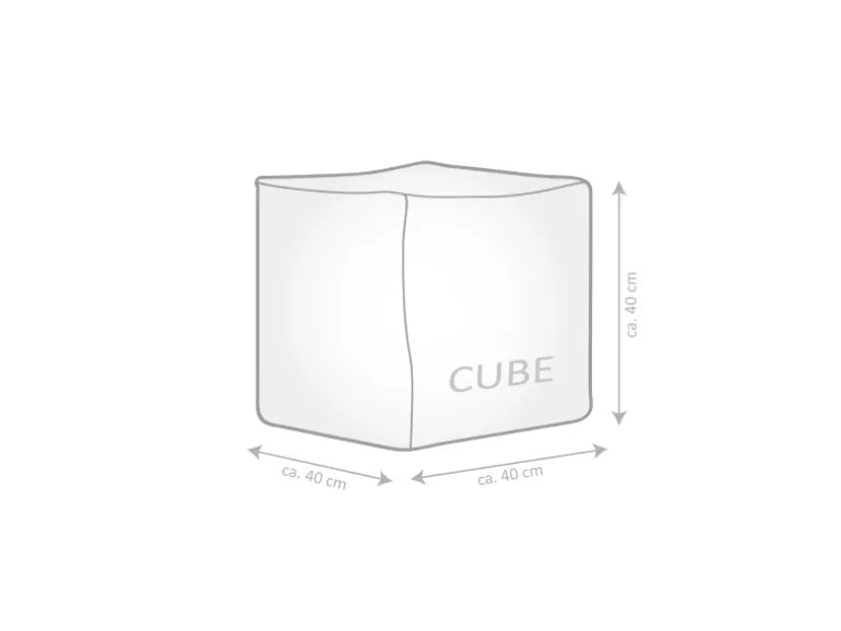 Sitting Point Hocker Cube Bricks 60 l Bunt