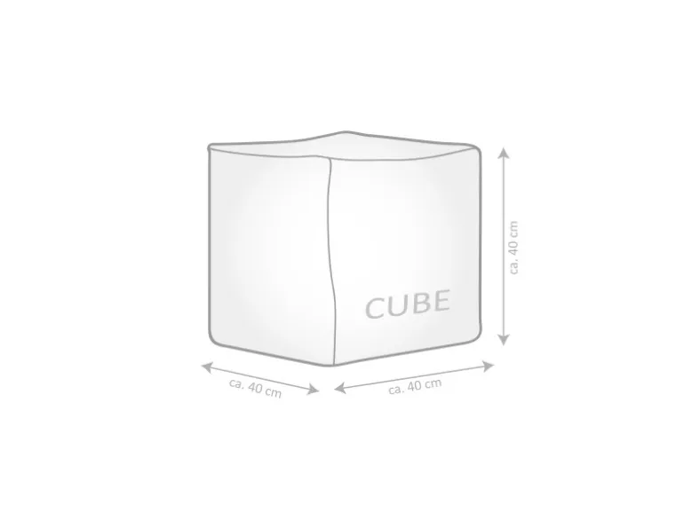 Sitting Point Hocker Cube Scuba 60 l Grau