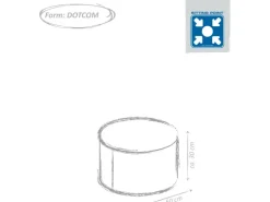 Sitting Point Hocker DotCom Dart 60 l Schwarz Bunt