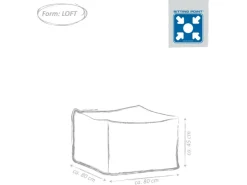 Sitting Point Hocker Outside 150 l Blau